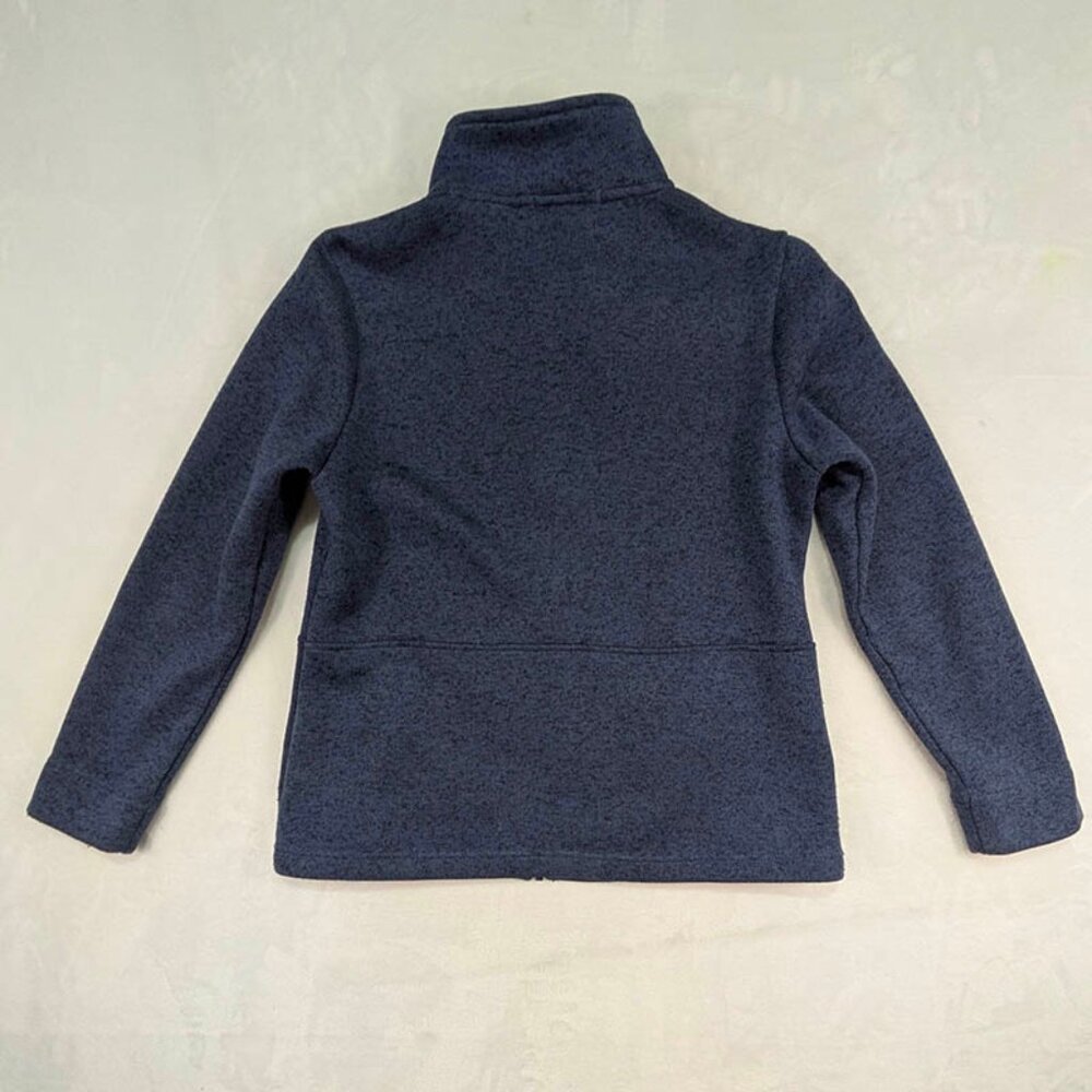 Lands' End Full Zip Womens M Blue Gorpcore Athleisure Preppy Transitional Fleece - Picture 3 of 10